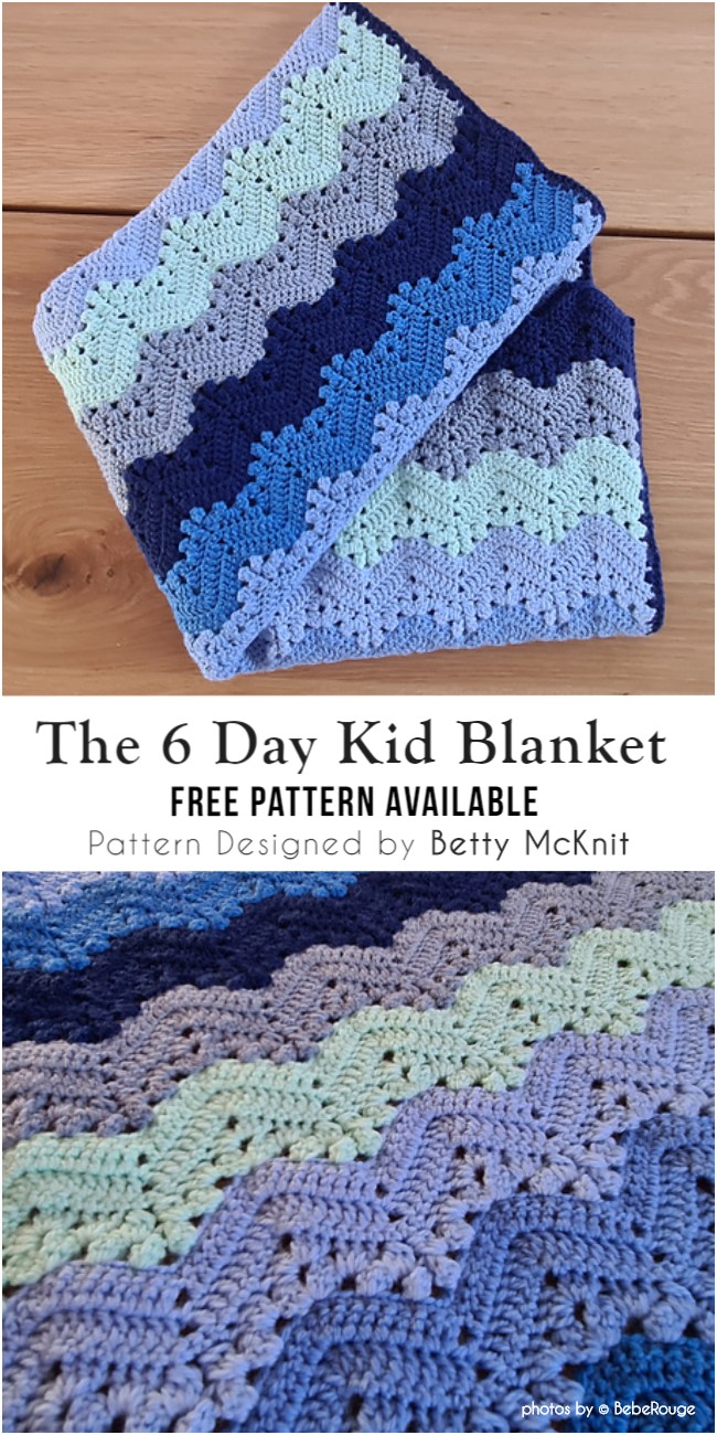 The 6 Day Kid Blanket - Free Crochet Pattern