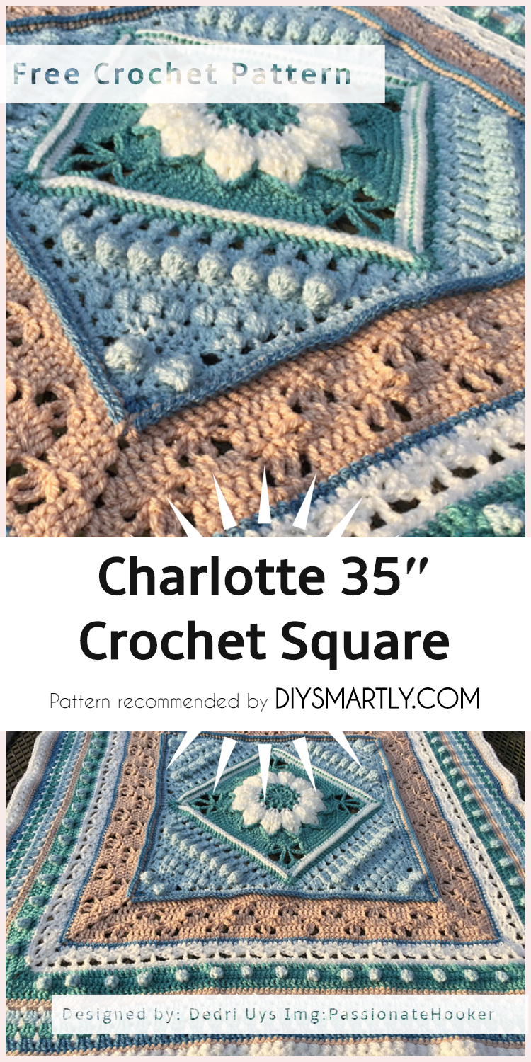 Charlotte 35 Crochet Square - Free Crochet Pattern