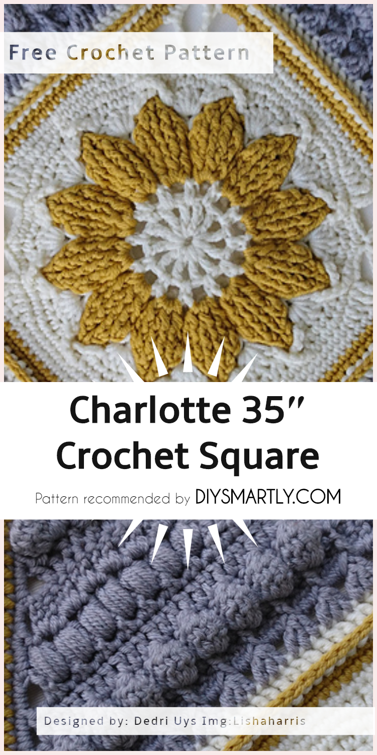 Charlotte 35" Crochet Square - Free Pattern
