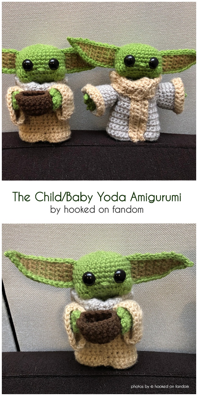 The Child Baby Yoda Amigurumi by hooked on fandom