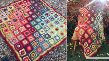 Starburst Autumn Crochet Blanket Pattern