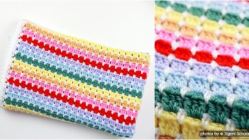 Striped Rainbow Baby Blanket by Sigoni Schaap