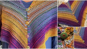 Autumn Garden - Knitting Poncho Pattern by Diane L. Augustin
